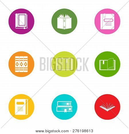 Book Day Icons Set. Flat Set Of 9 Book Day Icons For Web Isolated On White Background