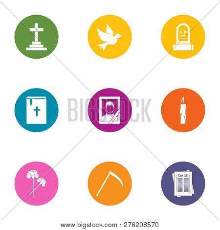 Mors Icons Set. Flat Set Of 9 Mors Icons For Web Isolated On White Background