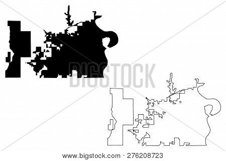 Omaha City (united States Cities, United States Of America, Usa City) Map Vector Illustration, Scrib
