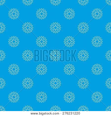 Honey Flower Pattern Seamless Blue Repeat For Any Use
