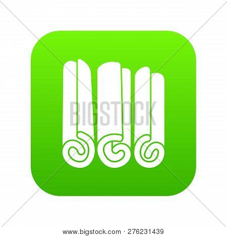 Cinnamon Sticks Icon Digital Green For Any Design Isolated On White Illustration