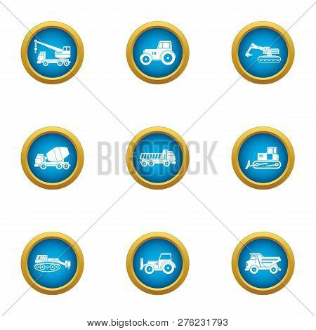 Brigadier Icons Set. Flat Set Of 9 Brigadier Icons For Web Isolated On White Background