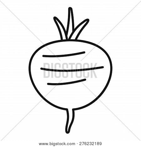 Beetroot Icon. Outline Beetroot Vector Icon For Web Design Isolated On White Background