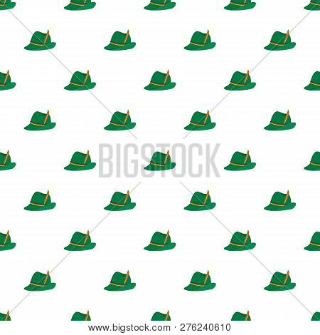 German Green Hat Pattern Seamless Vector Repeat For Any Web Design