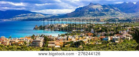 Amazing scenic Sicily - beautiful coastal town Santa Flavia. Italy