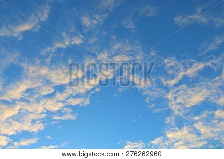 Clear Sky Evening Time Sunshine Cloud Blue Sky Background