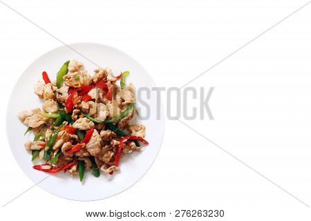 Spicy Food, Chili Food, Fried Sweet Pepper With Pork, Fried Chili Paste With Pork, Meat, Salted Pork