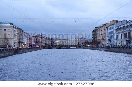 Pohled z řeky Fontanka
