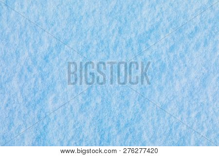 Snow And Ice Crystal Background Or Texture Of Russian Park Of Forest. The White Snow Surface Of The 