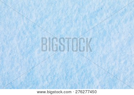 Snow And Ice Crystal Background Or Texture Of Russian Park Of Forest. The White Snow Surface Of The 