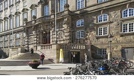 Copenhagen, Denmark - September 25, 2018: Fragment Of The Christianborg Palace, The Former Residence