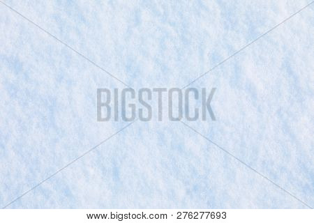 Snow And Ice Crystal Background Or Texture Of Russian Park Of Forest. The White Snow Surface Of The 
