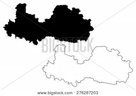Bac Giang Province (socialist Republic Of Vietnam, Subdivisions Of Vietnam) Map Vector Illustration,