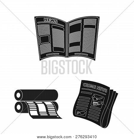 Vector Design Of Daily And Folded Sign. Collection Of Daily And Paper Vector Icon For Stock.