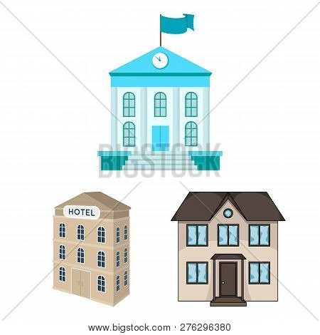 Vector Design Of Building And City Logo. Set Of Building And Business Vector Icon For Stock.