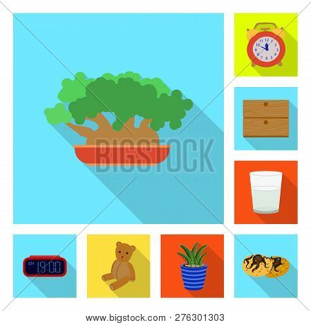 Vector Illustration Of Dreams And Night Icon. Collection Of Dreams And Bedroom Stock Symbol For Web.