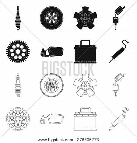 Vector Illustration Of Auto And Part Icon. Collection Of Auto And Car Stock Vector Illustration.