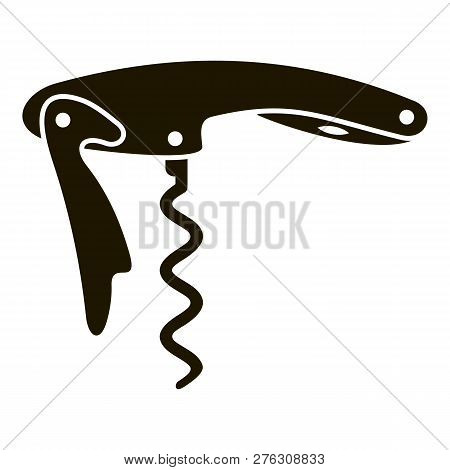 Knife Corkscrew Icon. Simple Illustration Of Knife Corkscrew Icon For Web Design Isolated On White B
