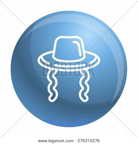 Jewish Hat Icon. Outline Jewish Hat Icon For Web Design Isolated On White Background