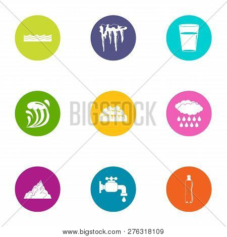 Icing Icons Set. Flat Set Of 9 Icing Icons For Web Isolated On White Background