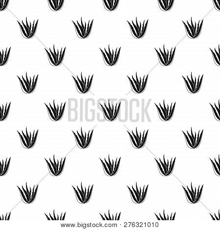 Aloe Vera Plant Pattern Seamless Repeat Geometric For Any Web Design