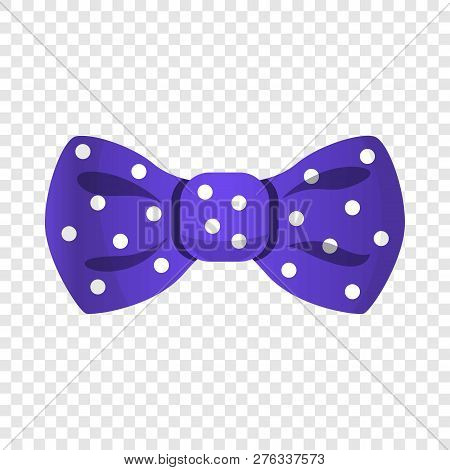 Purple Dotted Bowtie Icon. Cartoon Of Purple Dotted Bowtie Vector Icon For Web Design For Web Design