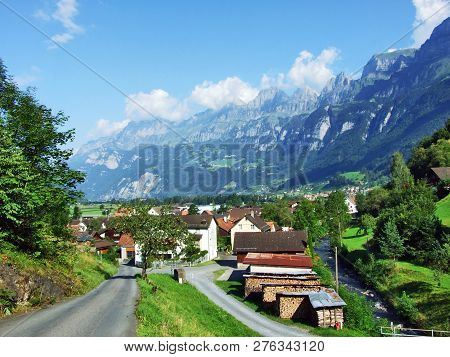 Berschis Heritage In The River Seez Valley And Churfirsten Peaks In Mountain Mass Toggenburg - Canto