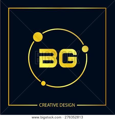 Initial Letter Bg Logo Template Vector Design
