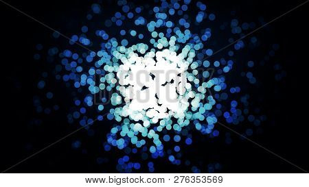 A Slick Modern Motion Graphics Animation Of An Exploding, Calmness, Then Imploding Dot Tunnel. Color
