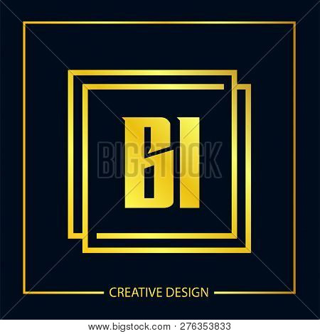 Initial Letter Bi Logo Template Vector Design