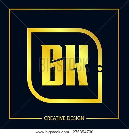 Initial Letter Bk Logo Template Vector Design
