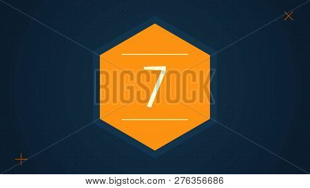 Countdown Leader Graphic With Amazing White Graphic Hexagons 25 To 0. Countdown Motiongraphic 0 To 2