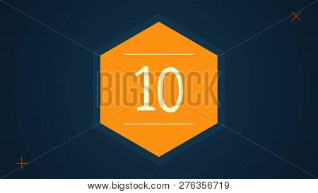 Countdown Leader Graphic With Amazing White Graphic Hexagons 25 To 0. Countdown Motiongraphic 0 To 2