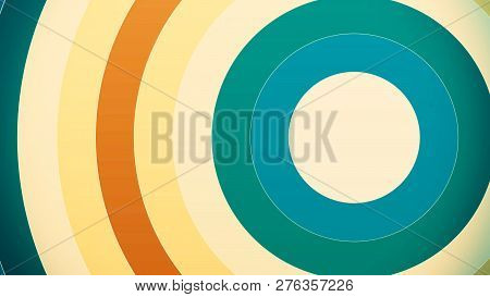 Circle Transitions. Cricle Appearance, Trickling, Animation Of Appearing Colorful Circles Like A Tra