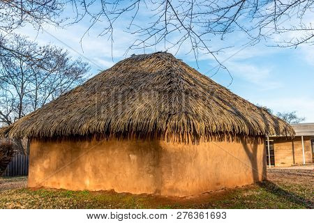 Typical And Historical Wattle And Daub Houses Used By Cherokee And Atsina Indian Tribes