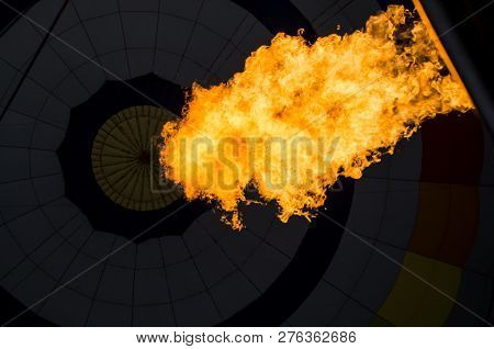 Fire In The Flying Hot Air Balloon