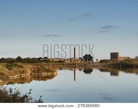 Shot Of The Ruined Building Named 