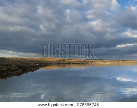Shot Of A Stretch Of Water In The Natural Reserve Of Vendicari, Italy