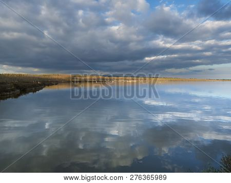 Shot Of A Stretch Of Water In The Natural Reserve Of Vendicari, Italy