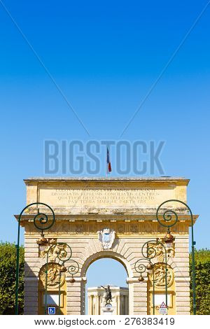 The Porte Du Peyrou (1693) Is A Triumphal Arch In Montpellier, In Southern France