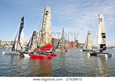 Amsterdam 19th September 08, Ishares Cup Welt endgültig extreme Katamaran Rennen im Hafen von Amsterdam in t