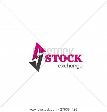 Stock Exchange Vector Icon Isolated On A White Background. Concept Of Business And Finance, Exchange