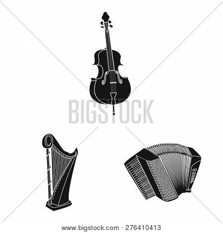 Vector Illustration Of Music And Tune Symbol. Collection Of Music And Tool Stock Vector Illustration