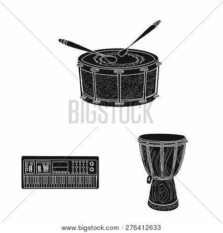 Vector Design Of Music And Tune Icon. Collection Of Music And Tool Stock Vector Illustration.
