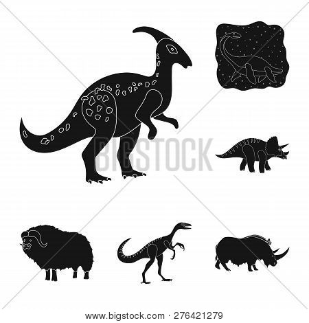 Vector Design Of Animal And Character Icon. Set Of Animal And Ancient  Vector Icon For Stock.