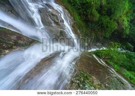 Pitugro Waterfall Is Often Called The Heart Shaped Waterfalls Umphang,thailand