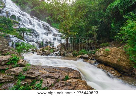 Mae Ya Waterfall Is A Big Beautiful Waterfalls In Chiang Mai Thailand