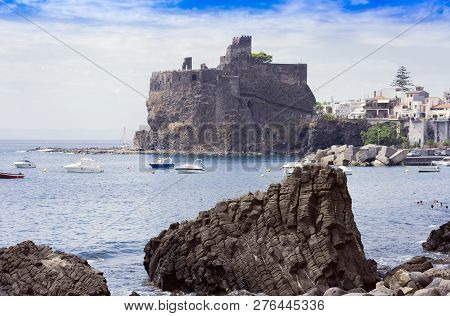 Acicastello - Ancient Norman Castle In Acitrezza, Catania, Sicily, Italy