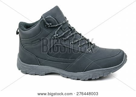 Right Mens Sports Shoe Isolated On White Background.