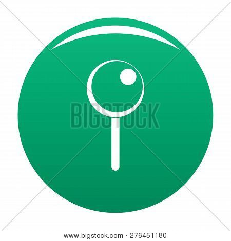 Attachment Pin Icon. Simple Illustration Of Attachment Pinvector Icon For Any Design Green